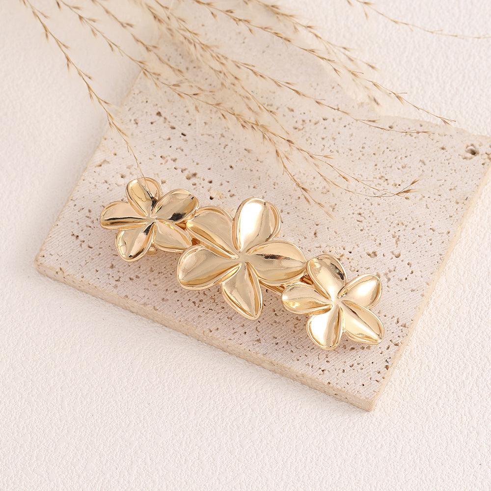 Fashion Metal Gold Flower Hair Claw Clip MK2MBEP6W6HCP379