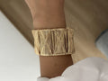 Stylish Bold Gold Plated Wide Open Cuff Bracelet 6W6JBR607