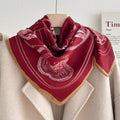 Stylish Letters Print Square Silk Scarf 6W6NSI199