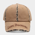 Casual Leopard Trim Frayed Baseball Cap 8BK6HAT183L
