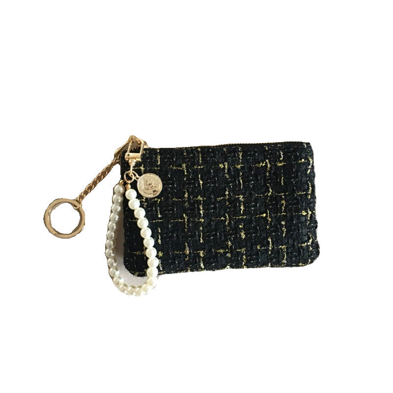 Tweed Wristlet Coin Purse - DippedShop Wholesale - #7475