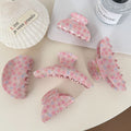Flower Print Hair Claw - DippedShop Wholesale - #6467