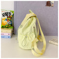 Cute Bowknot Embroidery Flap Drawstring Backpack 6S10BBG1447