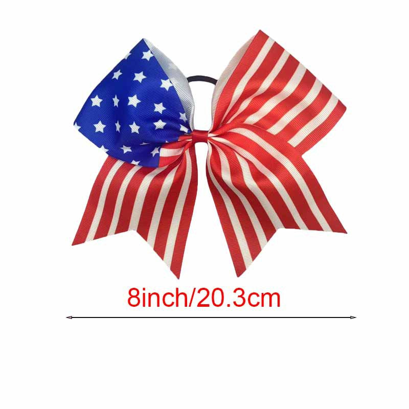 Trendy American Flag Pattern Thin Stretchy Hair Tie 8BK6HSR20T