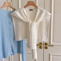 Trendy Cable Knit Solid Color Sweater Shawl 6W6NSC54
