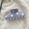 Candy Color Star Print Large Hair Claw 6W6HCP1661