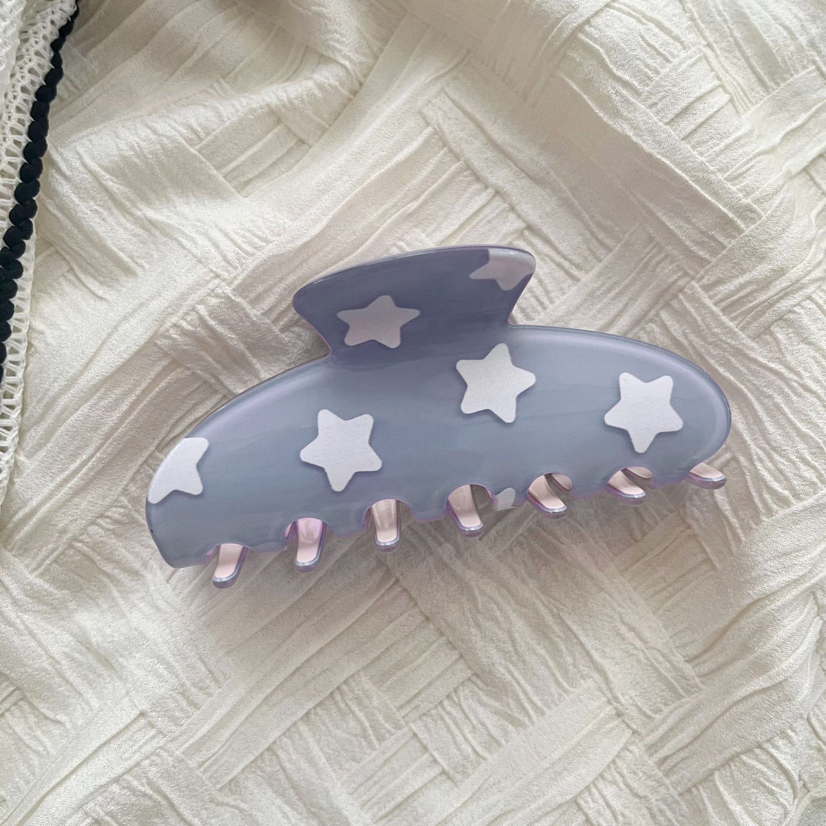 Candy Color Star Print Large Hair Claw 6W6HCP1661