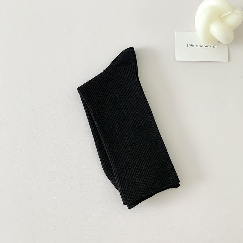 Minimalist Solid Color Scrunch Crew Socks 6W8FSO668
