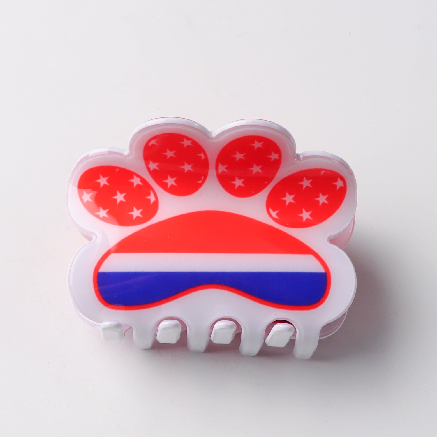 USA Flag Footprint Shape Nonslip Hair Clips 8AS6HCP66T