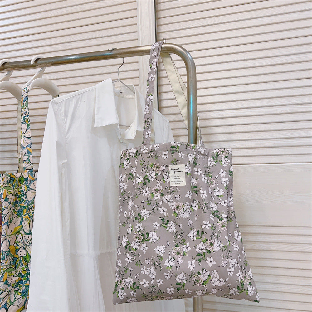 Floral Canvas Tote Bag - DippedShop Wholesale - #2403