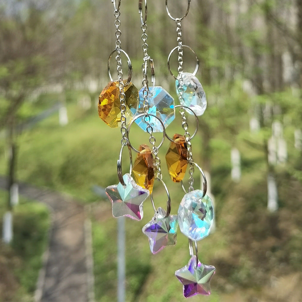 Star Moon Suncatcher Chain - DippedShop Wholesale - #3075