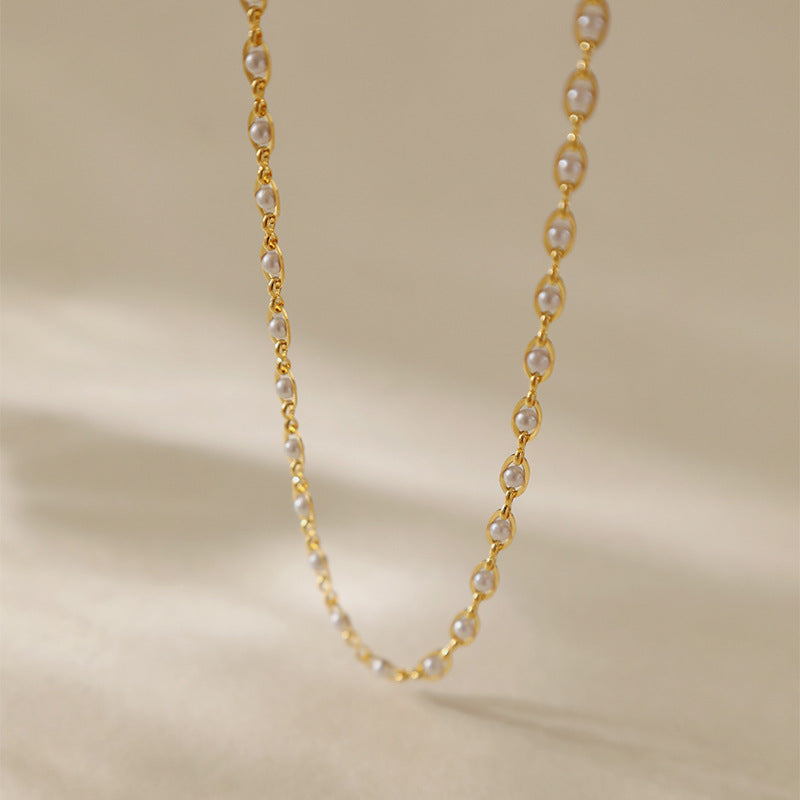 Vintage Simple Pearl Necklace DPJN0922