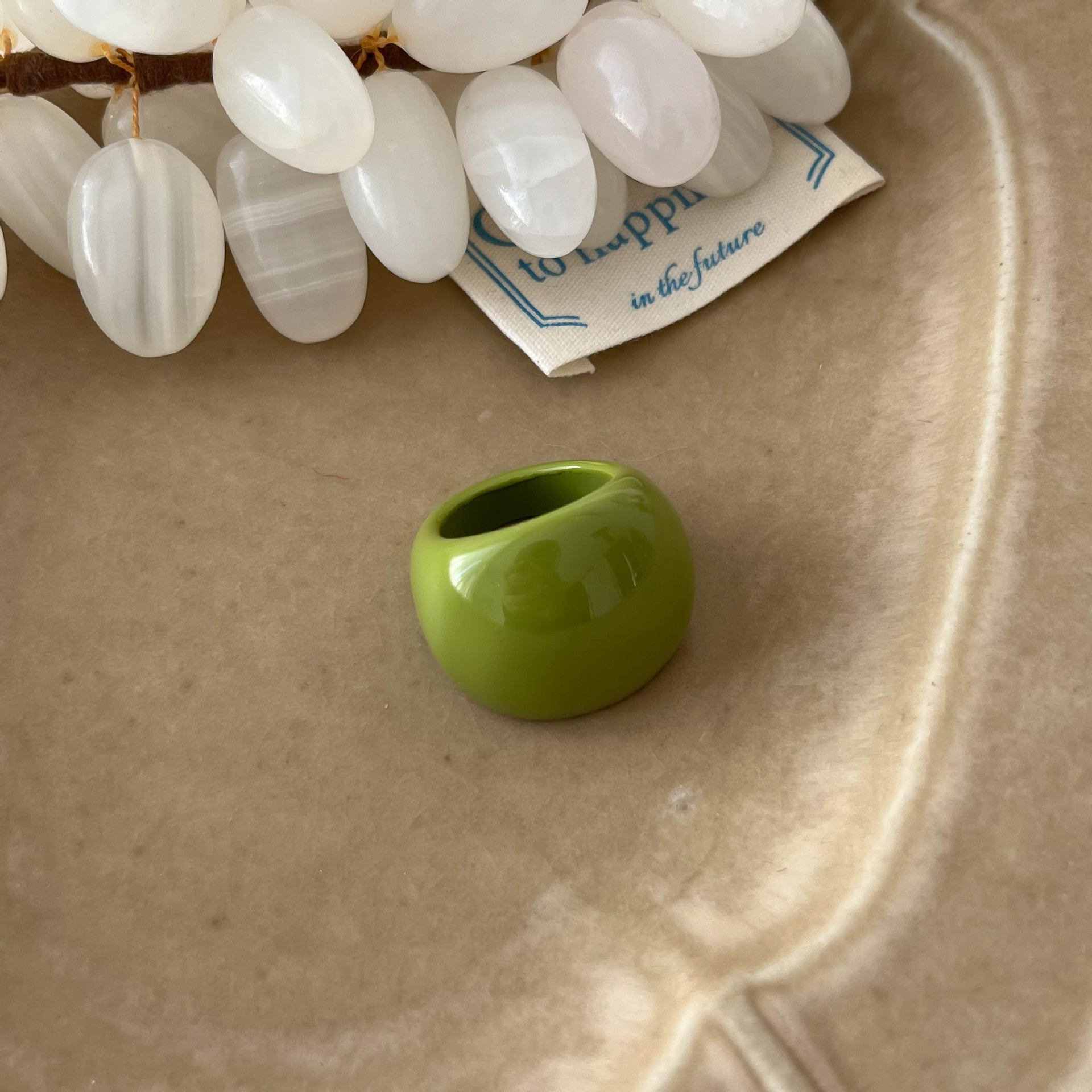 Trendy Dopamine Style Solid Color Chunky Ring 8ZA6JRG119T