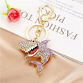 Funny Rhinestones Dolphin Pendant Keychain Bag Charm 6W10BBC632