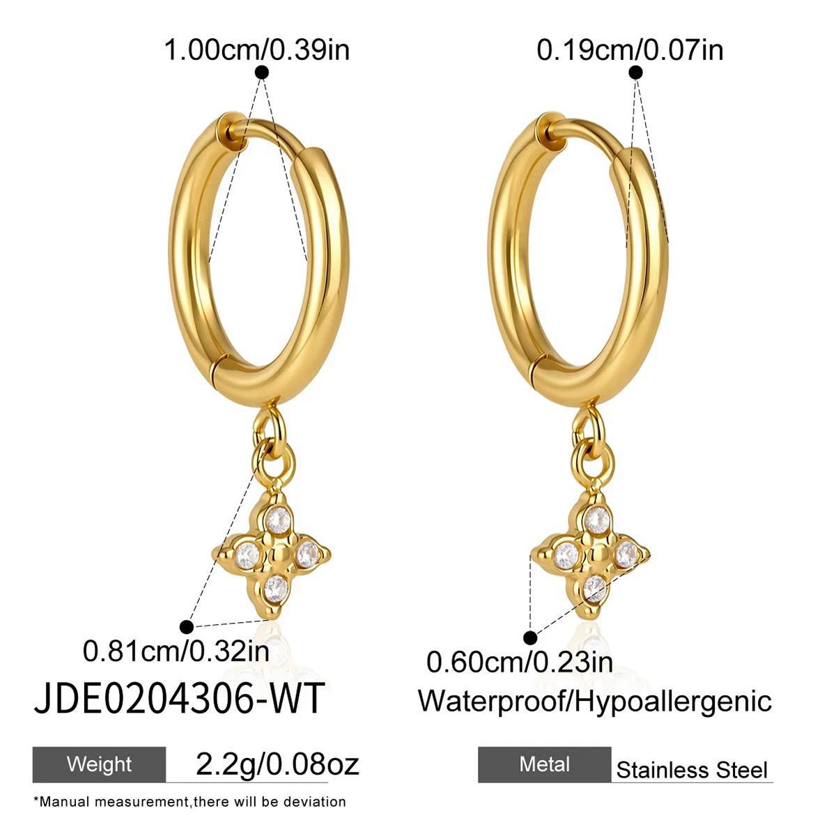 Trendy Cubic Zirconia Teardrop Dangle Hoop Earrings 6W6JER599