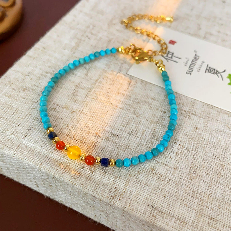 Boho Style Colorful Irregular Beaded Bracelet 6W6JBR720