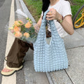 Solid Color Pleated Shoulder Bag - DippedShop Wholesale - #1123