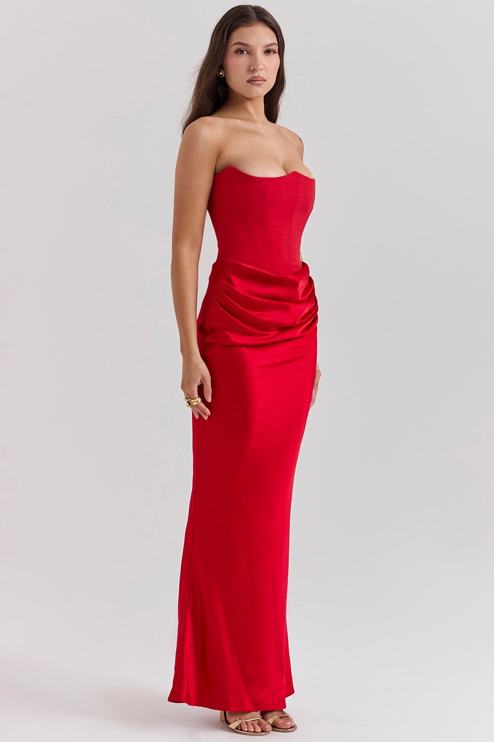 Sexy Strapless Fishtail Maxi Dress - DippedShop Wholesale - #9923