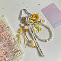 Cute Heart Pearl Chain Pendant Keychain Bag Charm 6W10BBC393