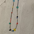 Fresh Colorful Beaded Chain Apple Pendant Necklace 6W6JNC657