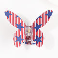 Vintage Star USA Flag Print Butterfly Hair Clip 8AS6HCP63T