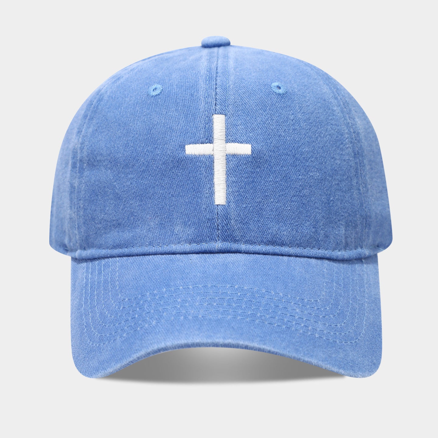Solid Cross Embroidery Baseball Cap - DippedShop Wholesale - #1923