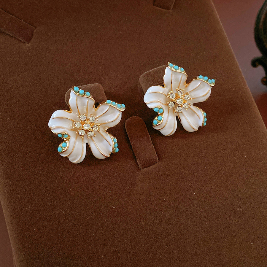 Stylish Multi Layer Enamel Floral Pendant Beads Necklace 6W6JNC953