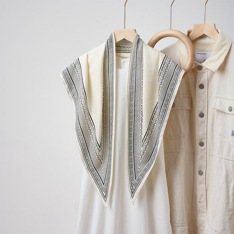 Solid Color Simple Silky Triangle Scarf DP25G458