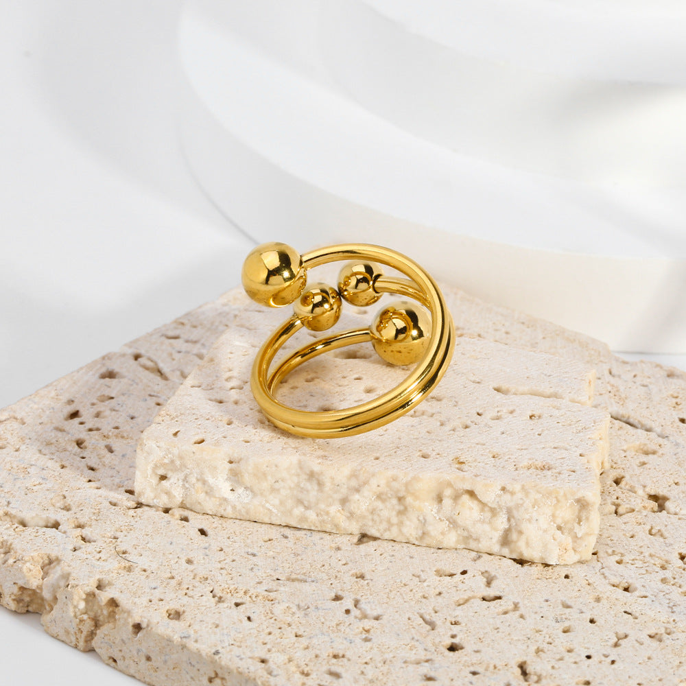 Cubic Zirconia Adjustable Ring - DippedShop Wholesale - #7427