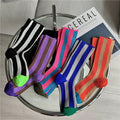 Trendy Color Contrast Striped Crew Socks 6W8FSO671