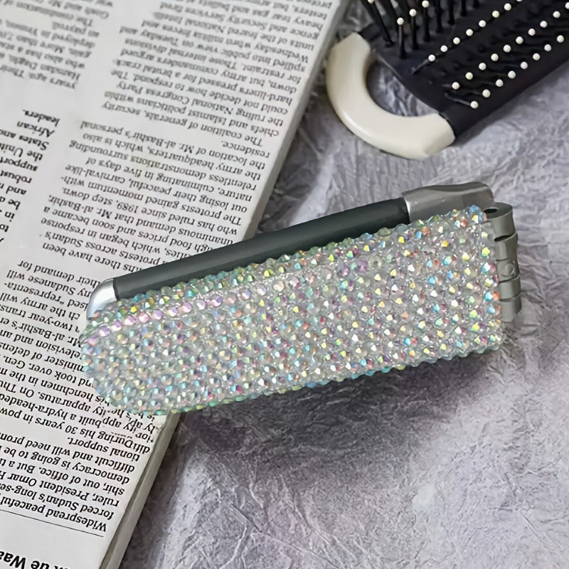 Mini Rhinestone Folding Hair Brush with Mirror 6C5CB163