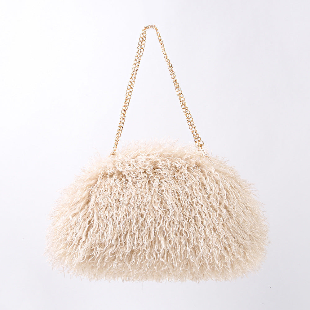 Fuzzy Plush Large Capacity Cloud Shoulder Bag 6W10BBG2348