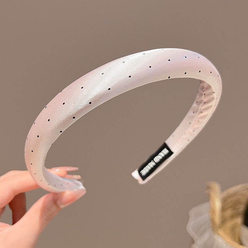 Sweet Polka Dots Satin Thin Headband MK2SPM6W6HBD13