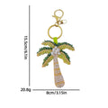 Stylish Handmade Beads Coconut Tree Pendant Keychain 6W10BBC808