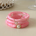 Vintage Bead Bamboo Tube Elast - DippedShop Wholesale - #7187