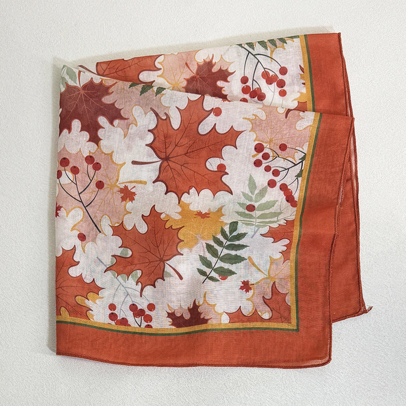 Floral Silk Scarf - DippedShop Wholesale - #3475