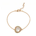 Trendy Multi-Color Cubic Zirconia Chain Bracelet 6W6JBR330
