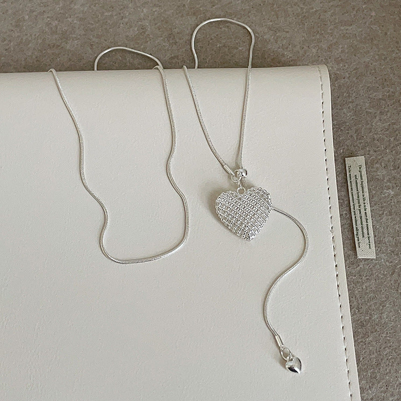 Woven Heart Pendant Necklace - DippedShop Wholesale - #9139