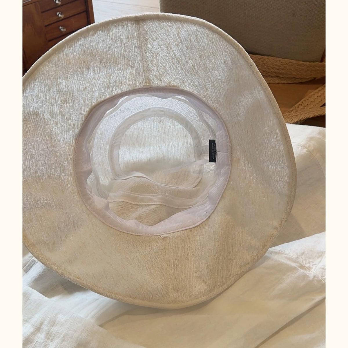 Linen Wide Brim Bucket Hat - DippedShop Wholesale - #8659