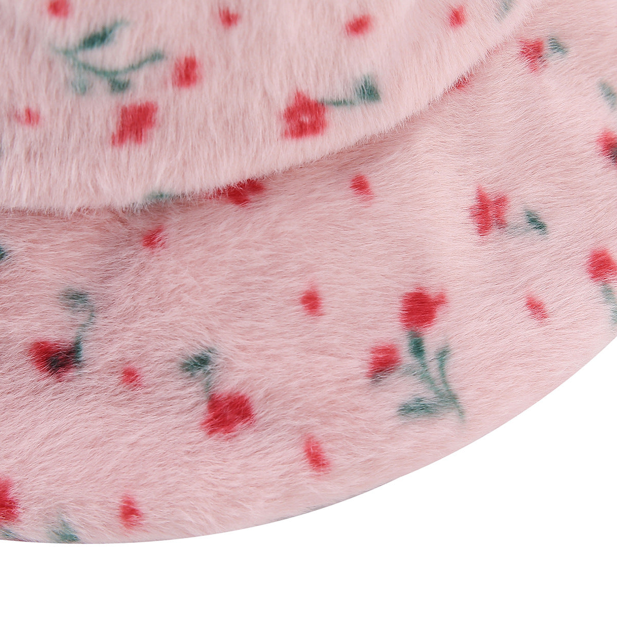 Floral Plush Bucket Hat - DippedShop Wholesale - #1203