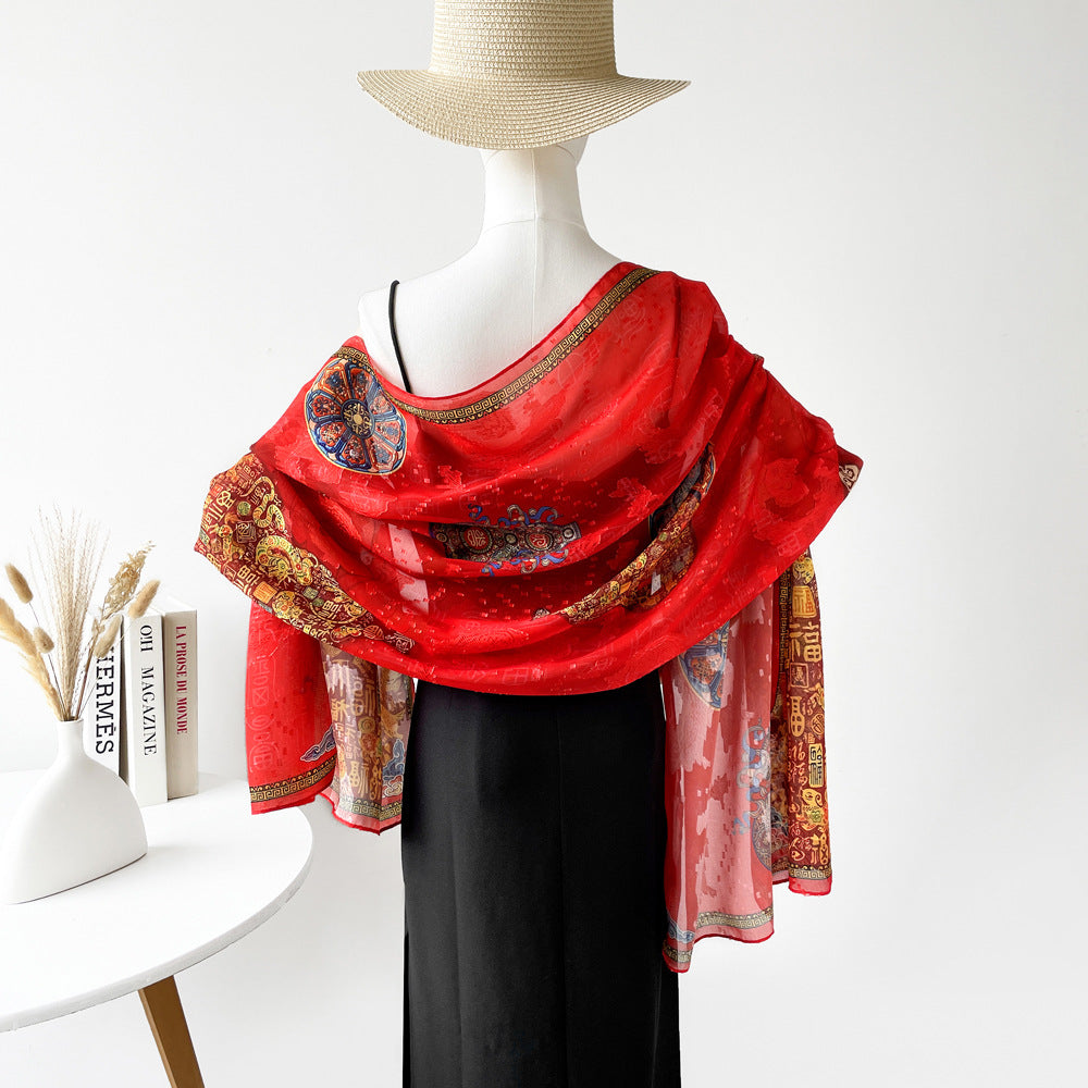 Floral Burnout Shawl - DippedShop Wholesale - #3715