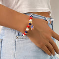 Gold Plated Irregular Beaded Chain Bracelets Set 8ZA6JBR135T
