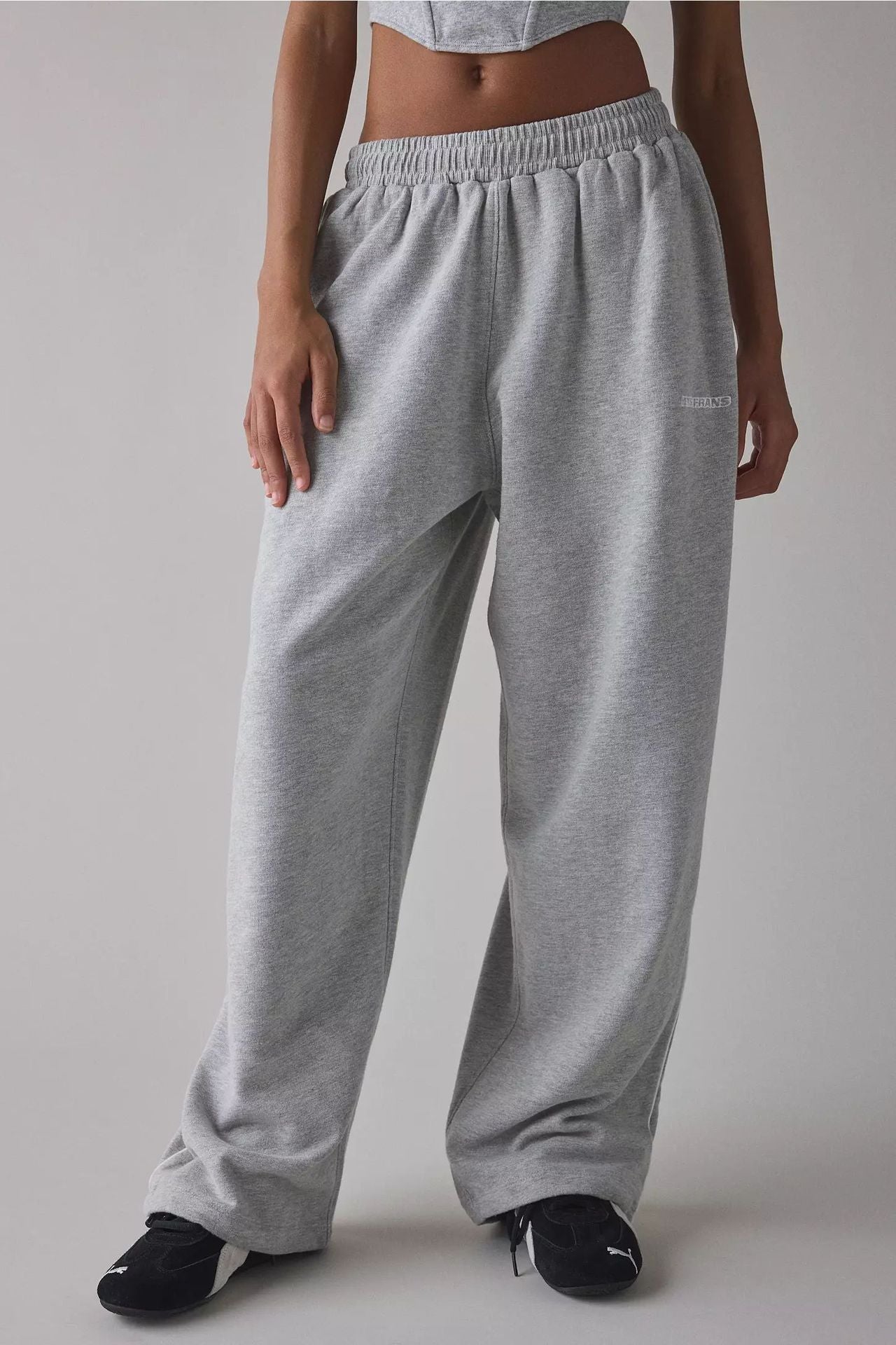 Embroidery Elastic Waist Pants - DippedShop Wholesale - #6627