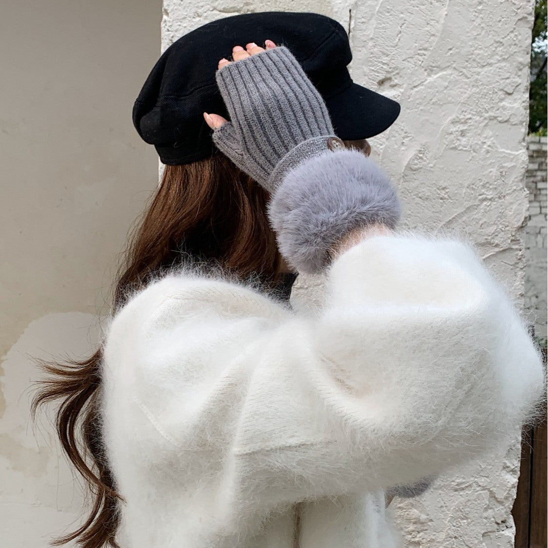 Knit Fingerless Gloves - DippedShop Wholesale - #7699