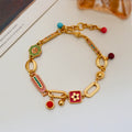 Vintage Gold Flower Bracelet - DippedShop Wholesale - #9011