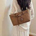 Trendy Large Capacity Buckle Commuter Shoulder Bag 6W10BBG2381