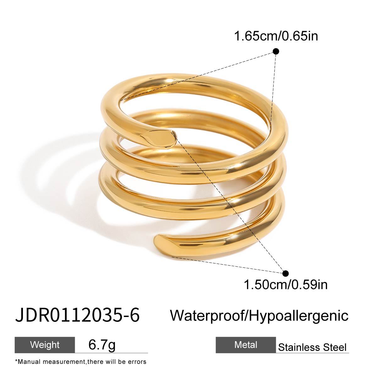 Geometric Open Wrap Ring - DippedShop Wholesale - #5779