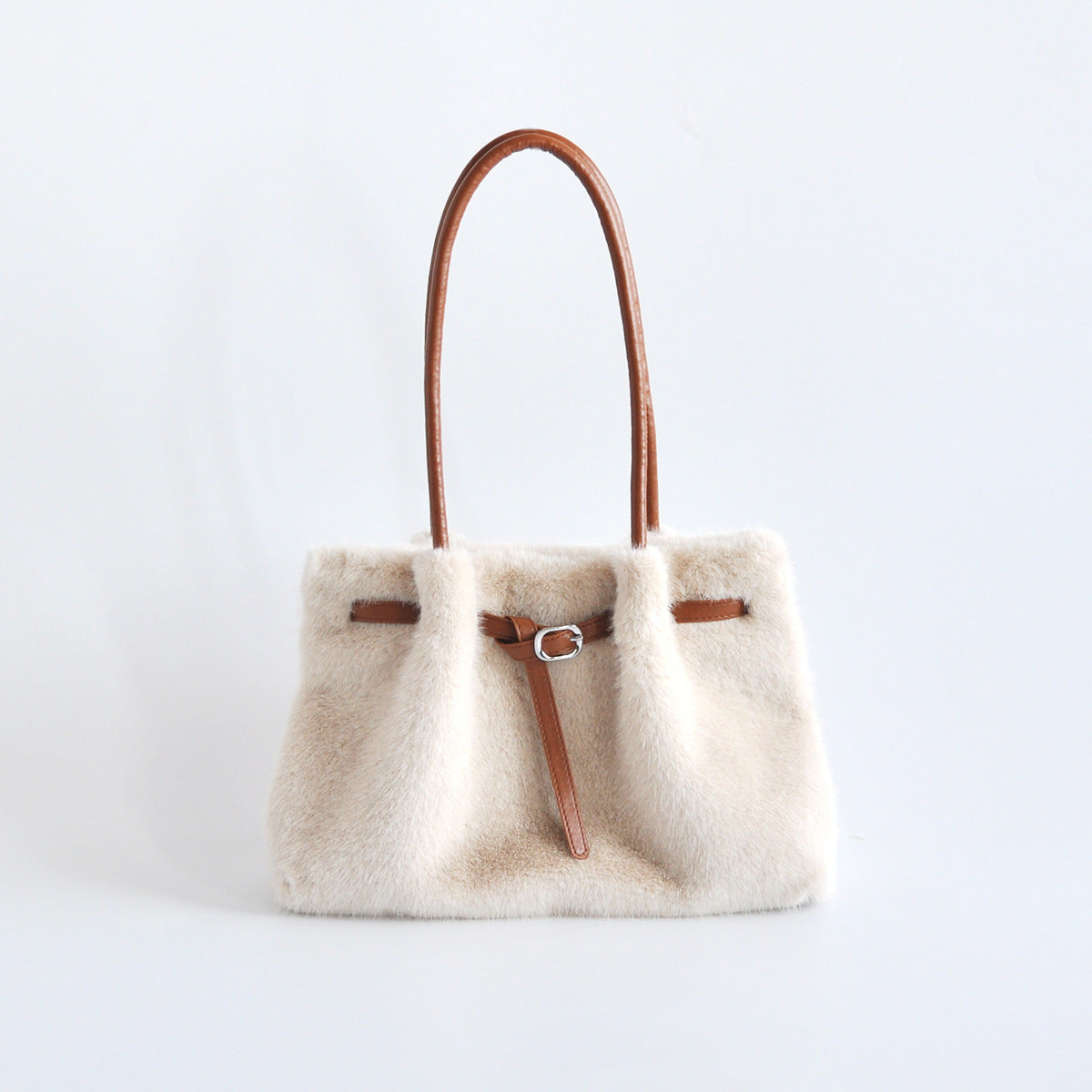 Fashion Fuzzy Plush Large Capacity Tote Bag 6W10BBG2357