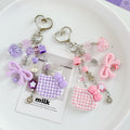 Sweet Bowknot Beaded Pendant Keychain Bag Charm 6W10BBC385