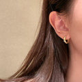Stylish Snake-bone Rhinestones Hoop Earring 6W6JER584
